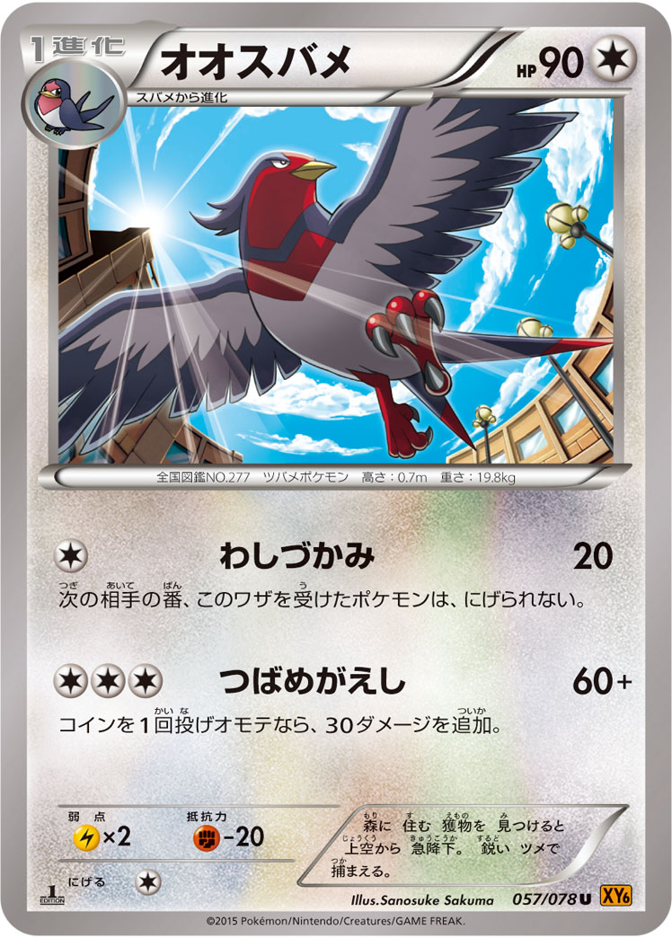 オオスバメ [C_057/078_XY6-B]