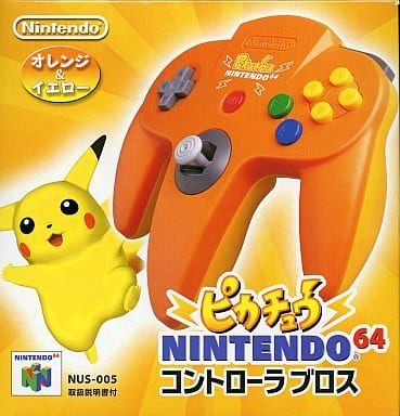 NINTENDO64 ピカチュウ コントローラ ブロス (オレンジ＆イエロー)