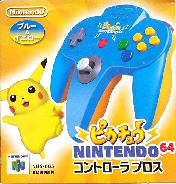 NINTENDO64 ピカチュウ コントローラ ブロス (ブルー＆イエロー)
