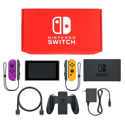 Nintendo Switch /Nintendo TOKYO限定 新型モデル/Joy-Con(L)ネオンパープル/(R) ネオンオレンジ