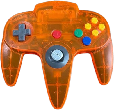 NINTENDO64 コントローラ ブロス (クリアオレンジ＆クリアブラック)